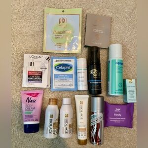 Lot of 14 Haircare Skincare Bath and Body Care Travel-Size Products Unisex